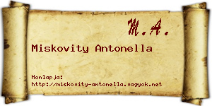 Miskovity Antonella névjegykártya